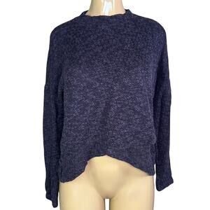 American Eagle Mock Turtleneck Loose Knit Sweater Purple Size Small